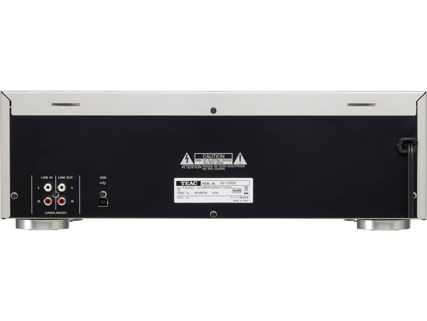 TEAC W-1200 (Silver) Dual cassette deck with USB (Silver) at