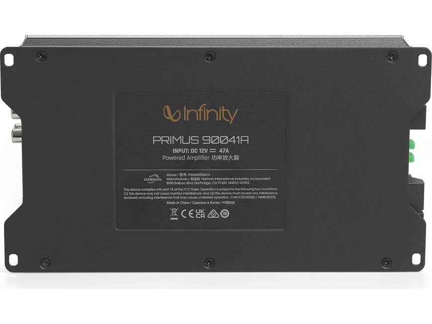 Infinity Primus 90041A Compact 4-channel car amplifier — 90 watts
