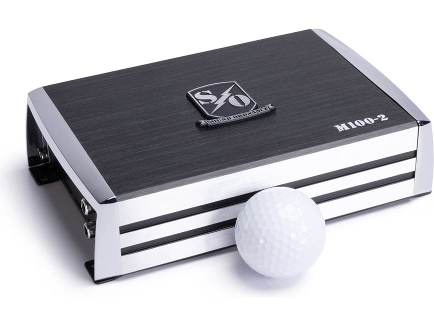 Sound Ordnance™ M100-2 Compact 2-channel car amplifier — 110 watts