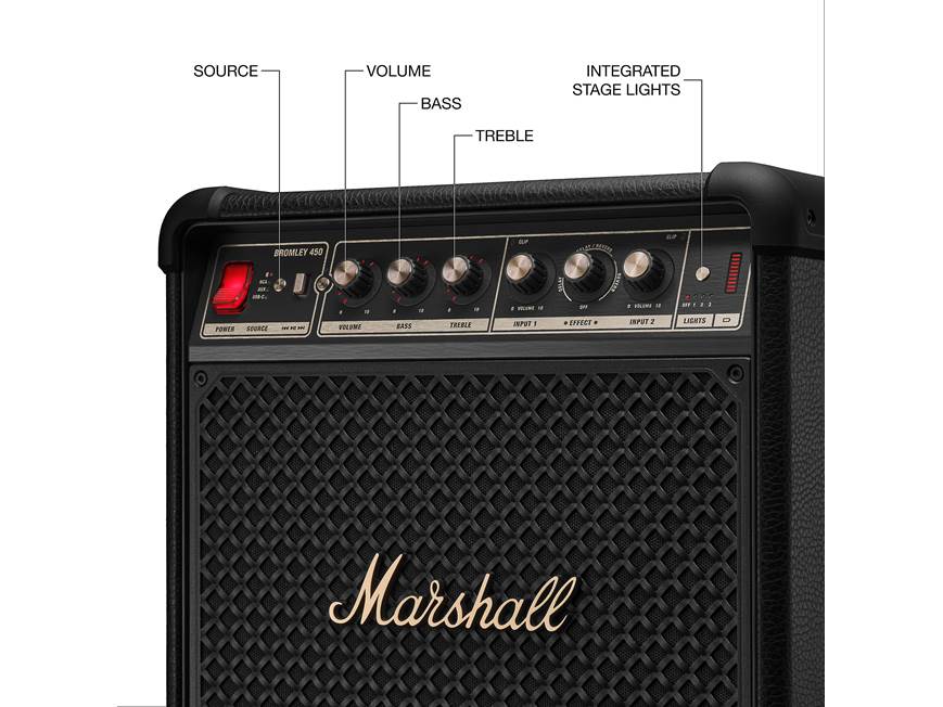 Marshall Bromley 450 スピーカー Marshall Bromley 450 Portable Bluetooth® party speaker with light
