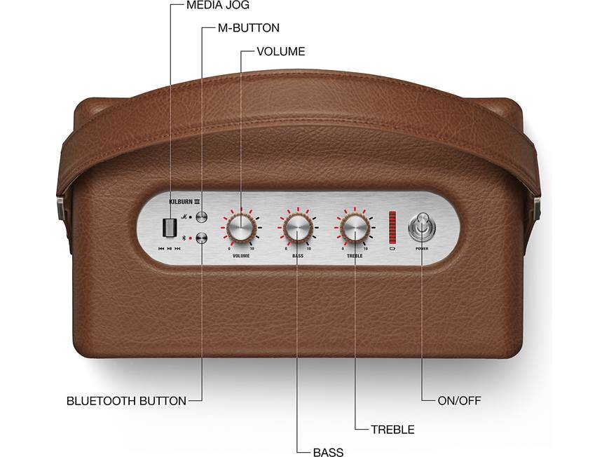 Marshall Kilburn III (Brown) Portable Bluetooth® speaker (Brown