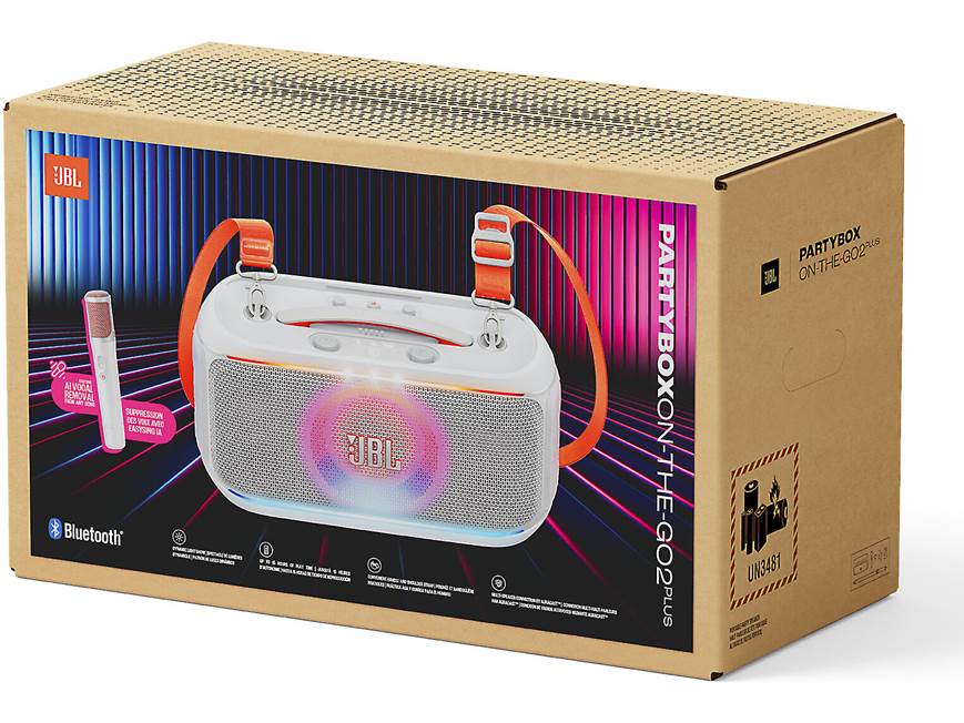 JBL PartyBox On-the-Go 2 Plus (White) Portable Bluetooth® speaker