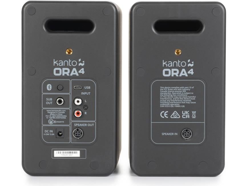 Kanto ORA4 (Matte Black) Powered stereo speakers with Bluetooth