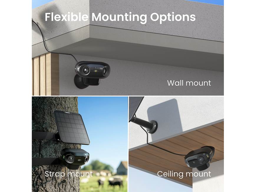 Reolink Argus Series B740X Camera with Solar Panel 2 Dual-lens 4K