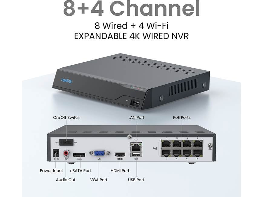 Reolink NVS8-8MB4 Video surveillance system with 2TB NVR and Reolink NVS8-8MB4 Video surveillance system with 2TB NVR and