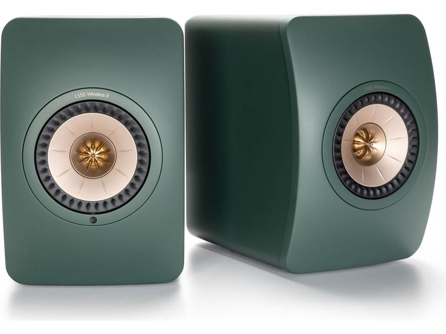 KEF LS50 Wireless II (Moss Green) Powered stereo speakers with Wi