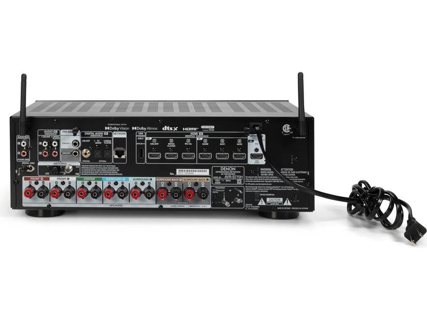 Denon AVR-S770H 7.2-channel home theater receiver with Dolby Atmos