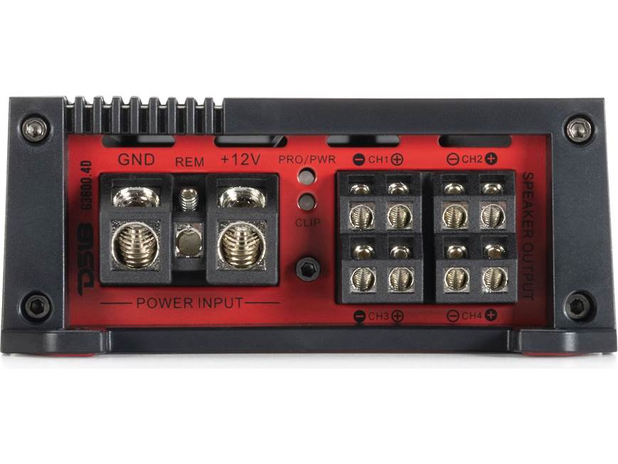 DS18 G3600.4D Gen-X 4-channel car amplifier — 300 watts RMS x 4 at