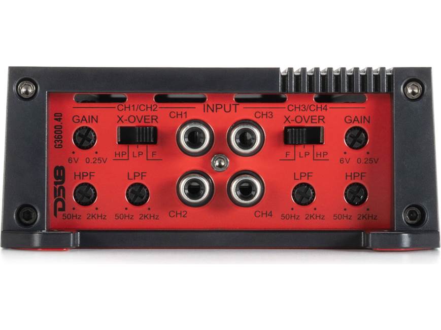 DS18 G3600.4D Gen-X 4-channel car amplifier — 300 watts RMS x 4 at