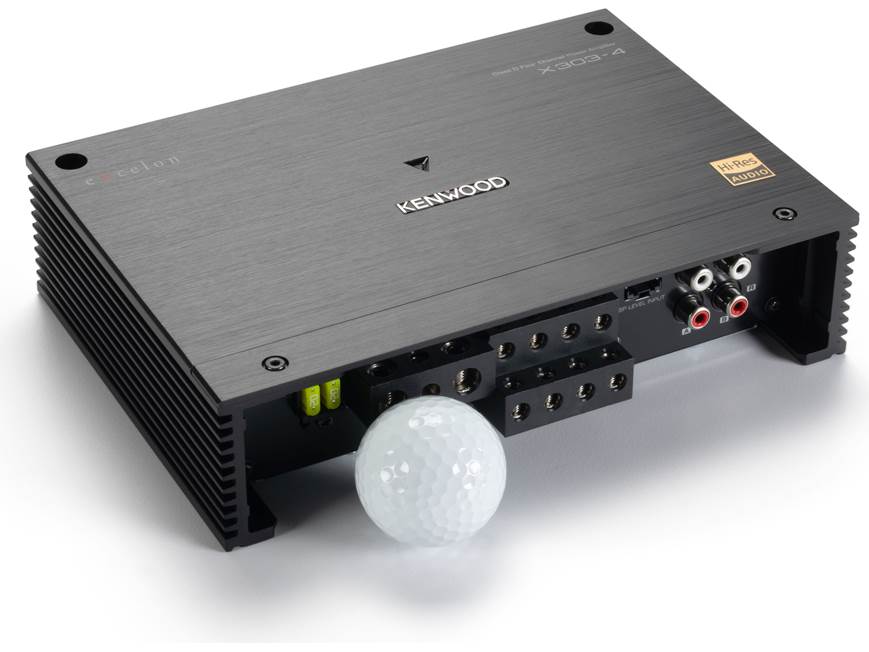 Kenwood Excelon X303-4 4-channel car amplifier — 50 watts RMS x 4