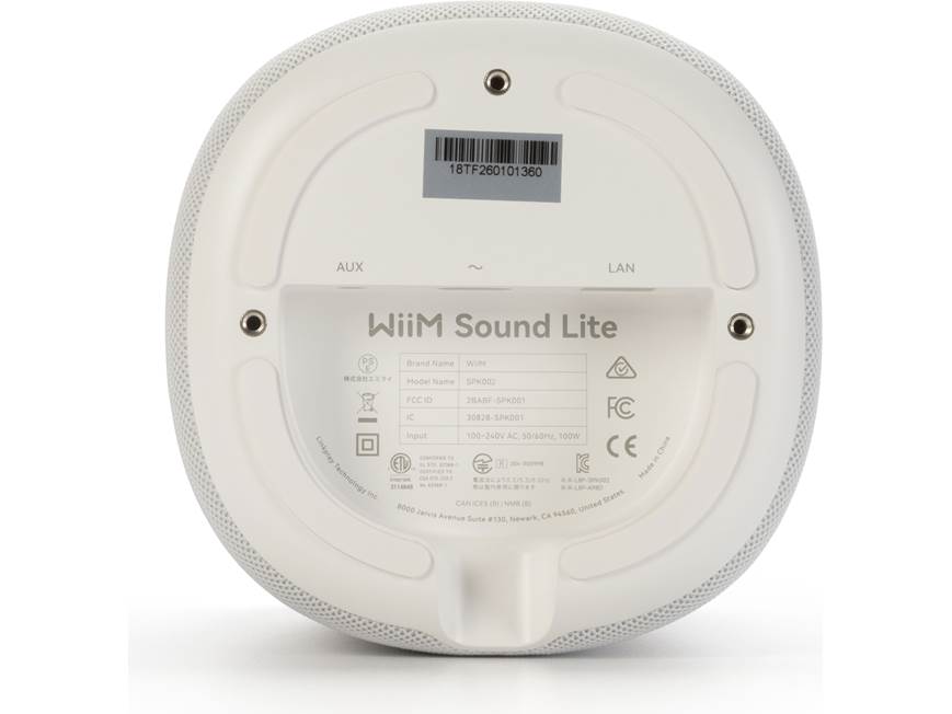 WiiM Sound Lite (White) Compact streaming music speaker with Wi-Fi