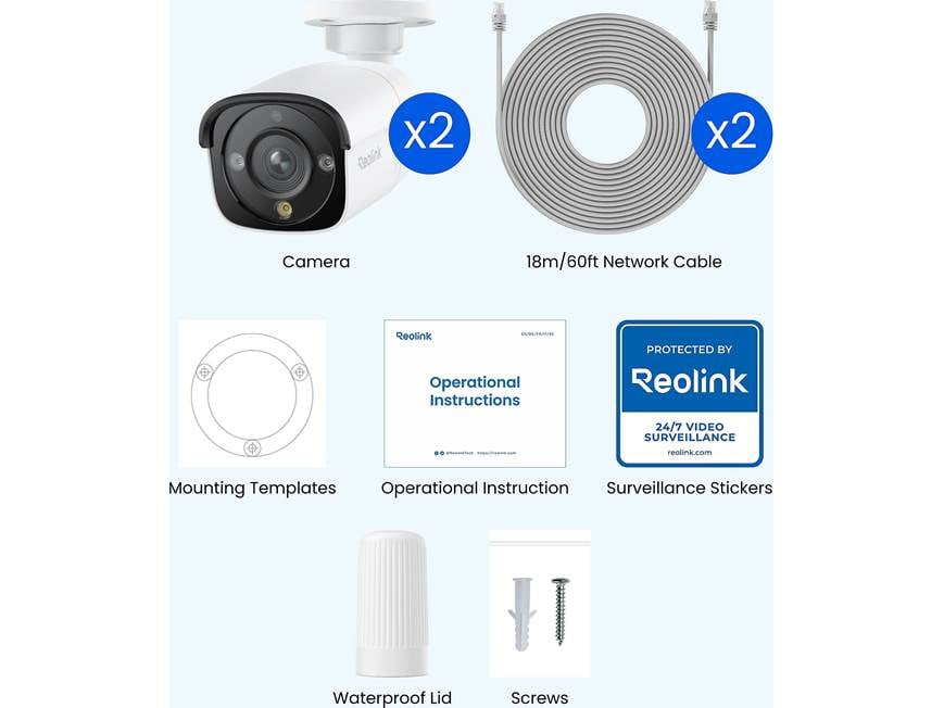 Reolink P340 (2 cameras) Weather-resistant, ultra-high-res camera