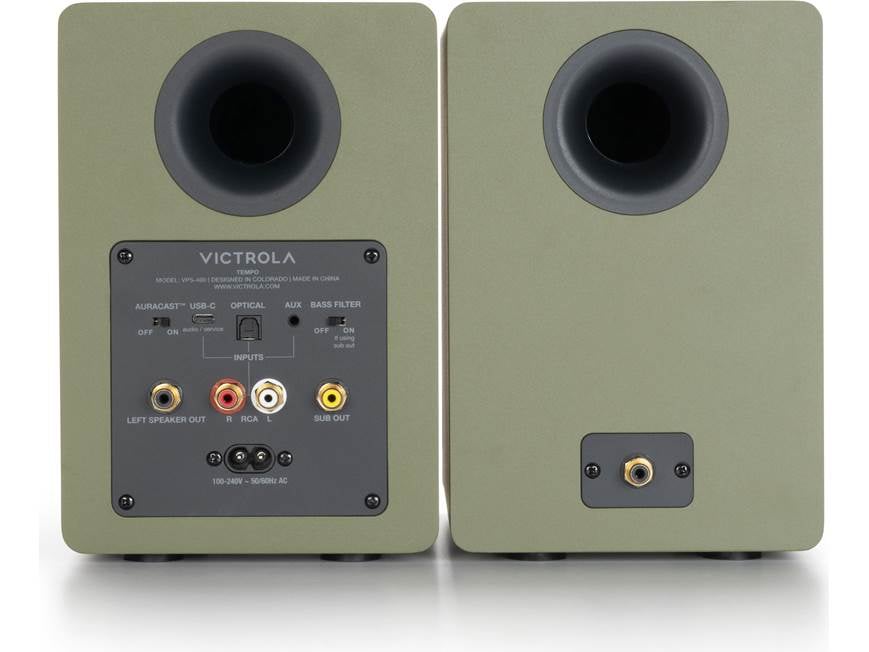 Victrola Tempo VPS-400 (Green) Powered stereo speakers with