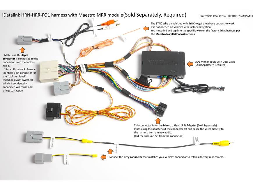 iDatalink HRN-HRR-FO1 Vehicle-specific Harness ( ADS-MRR or ADS