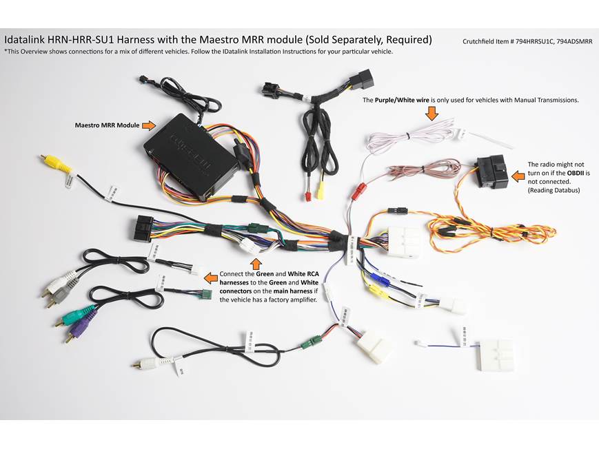 iDatalink HRN-HRR-SU1 Vehicle-specific Harness (ADS-MRR or ADS