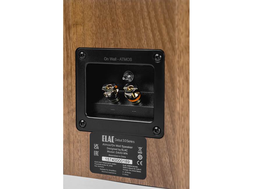 ELAC Debut 3.0 DA43 (Walnut) Dolby Atmos® enabled add-on speakers