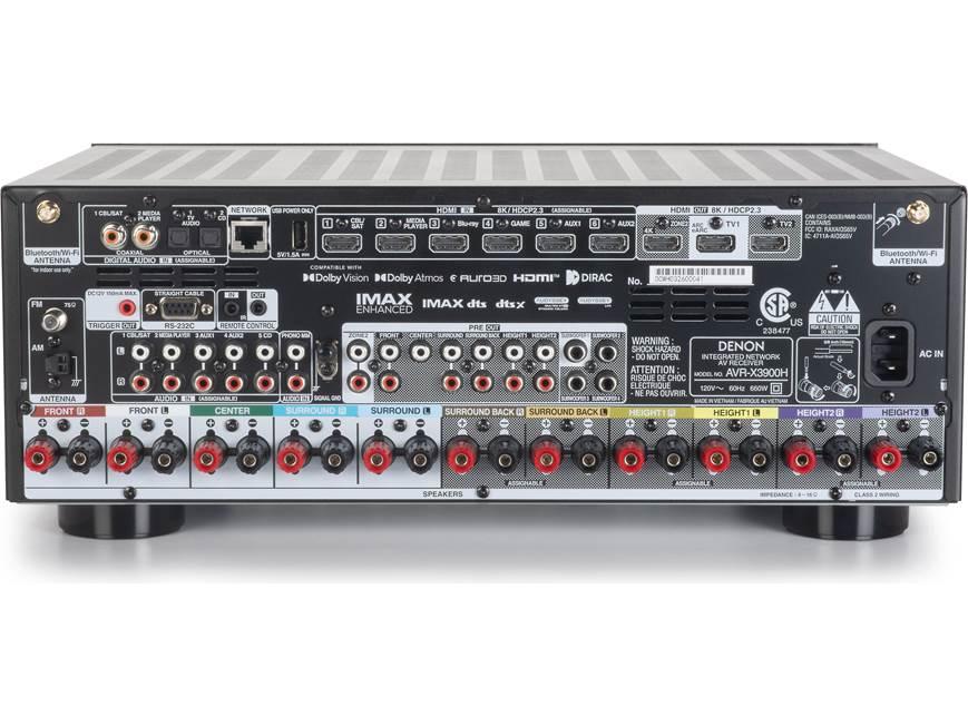 Denon AVR-X3900H 9.4-channel home theater receiver with Dolby