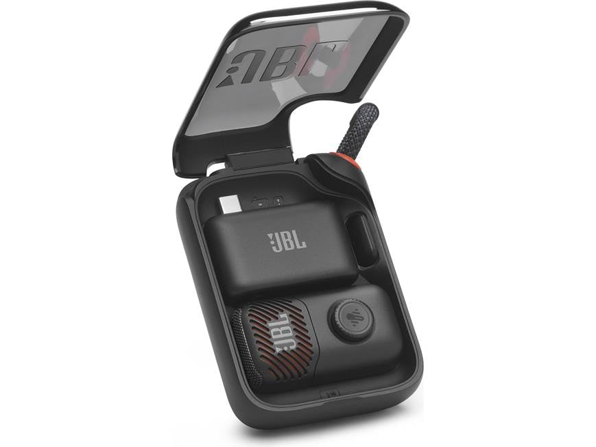 JBL EasySing Mic Mini Wireless microphone and dongle at Crutchfield