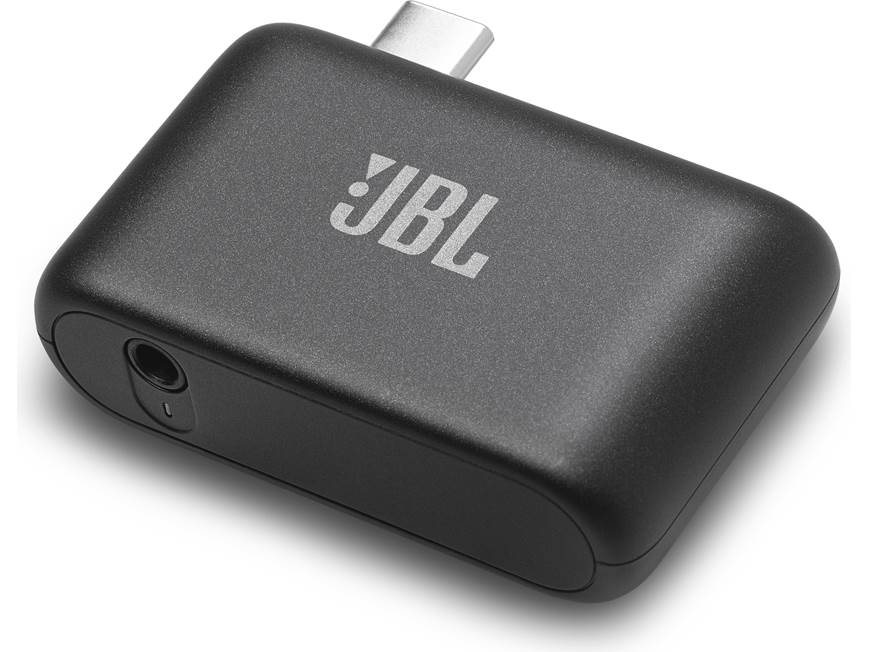 JBL EasySing Mic Mini Wireless microphone and dongle at Crutchfield