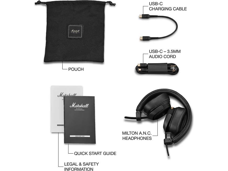 Marshall Milton On-ear wireless Bluetooth® noise-canceling