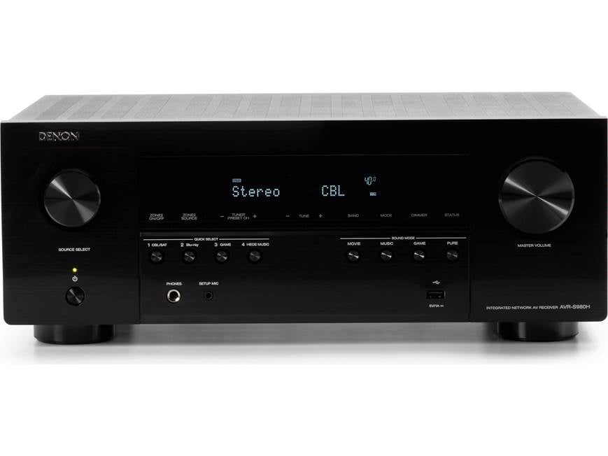 Denon AVR-S980H 7.2-channel home theater receiver with Dolby Atmos