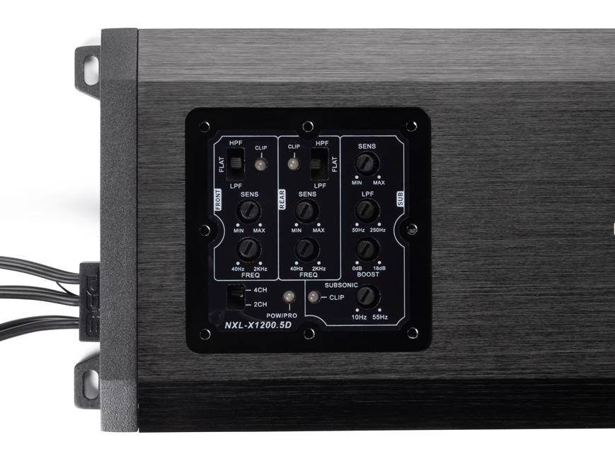 DS18 NXL-X1200.5D 5-channel marine amplifier — 150 watts RMS x 4