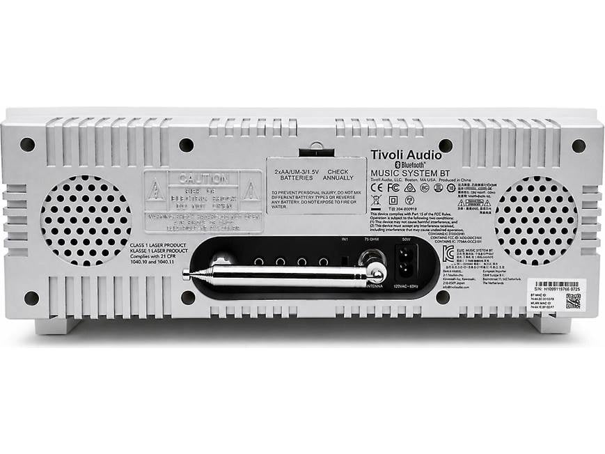 Tivoli Music System BT (White/Silver) All-in-one AM/FM, Bluetooth