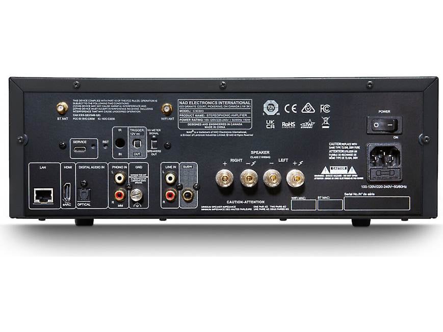 NAD C3030S Stereo integrated amplifier with HDMI, built-in BluOS