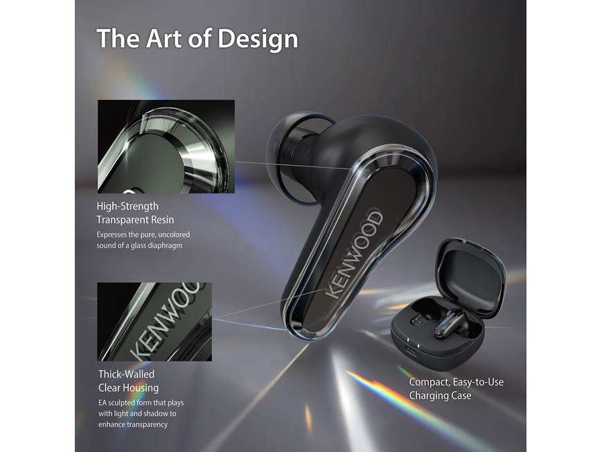 ケンウッド　KENWOOD GLASS Core KH-CRZ90T Kenwood KH-CRZ90T Glass Core Wireless noise-canceling earbuds at