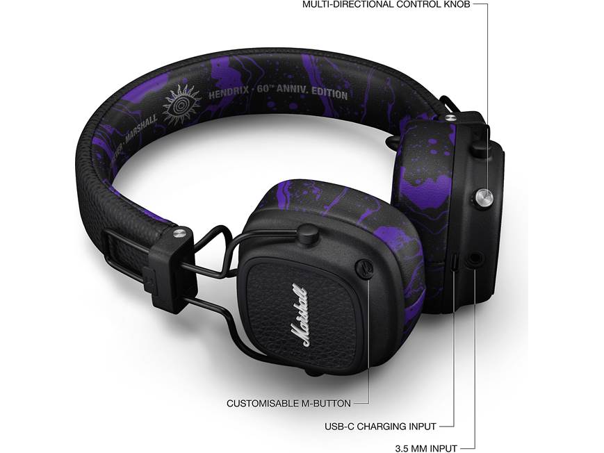 Marshall Major V Hendrix Edition Wireless on-ear Bluetooth