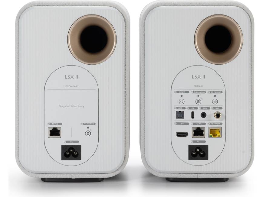 KEF LSX II (Cotton White, Fabric) Powered speakers with Wi-Fi