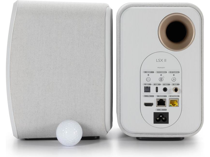 KEF LSX II (Cotton White, Fabric) Powered speakers with Wi-Fi