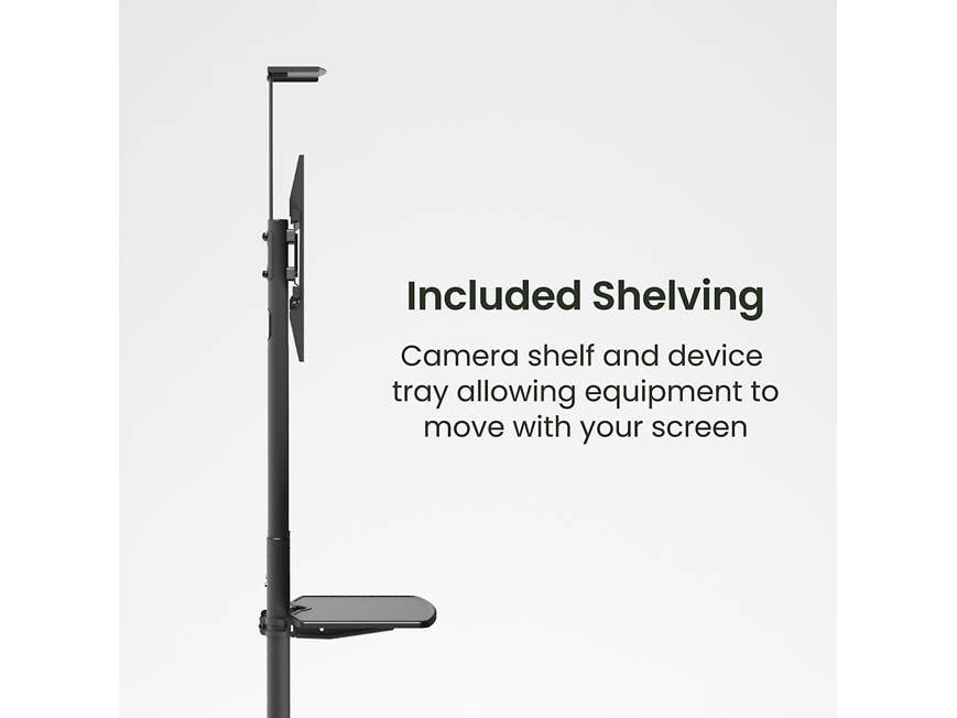 Included shelving on TV stand