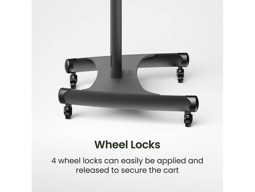 Wheel locks on caster base
