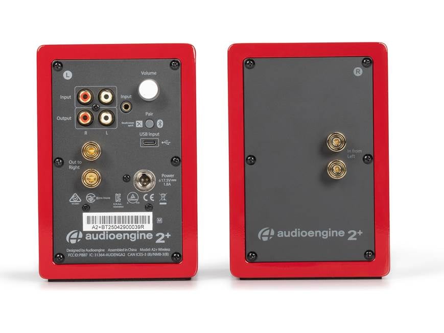 Audioengine A2+ Home Music System (High-gloss Red) Powered stereo