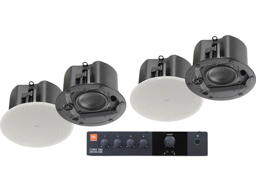 JBL 88PLUS ペア JBL Commercial In-Ceiling Speaker & Mixer/amp Bundle Includes 2