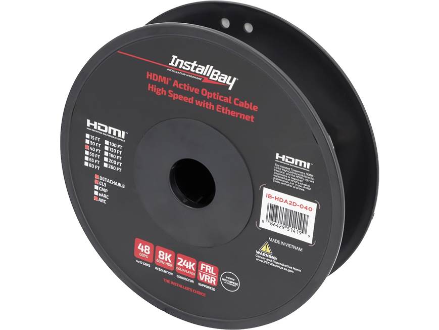 Ethereal Install Bay® Active Hybrid HDMI Cable (40 feet) Ultra