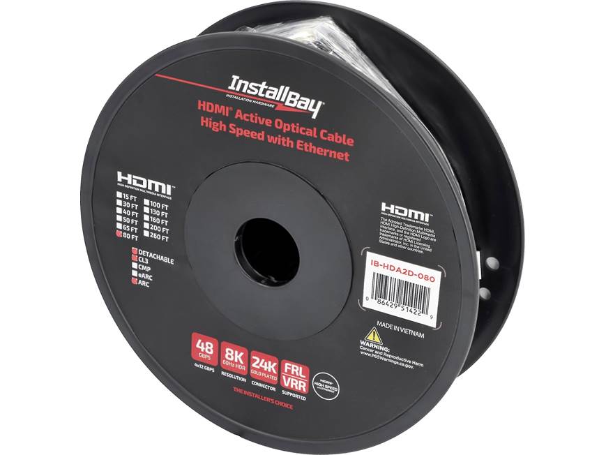 Ethereal Install Bay® Active Hybrid HDMI Cable (80 feet) Ultra
