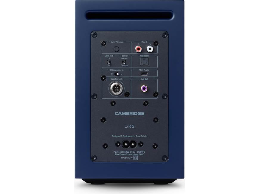 Cambridge Audio L/R S (Blue) Powered stereo speakers with built-in