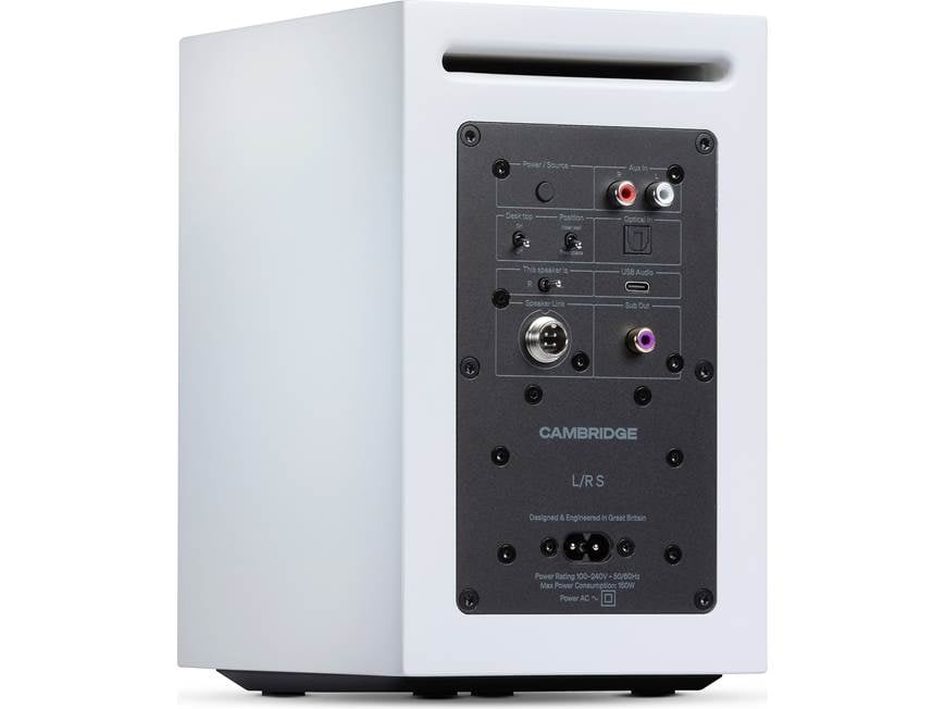 Cambridge Audio L/R S (White) Powered stereo speakers with built