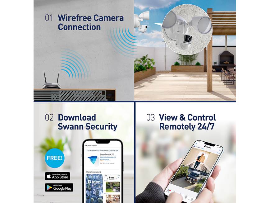 Swann 4K Floodlight Security Camera Hardwired 4K outdoor camera Swann 4K Floodlight Security Camera Hardwired 4K outdoor camera