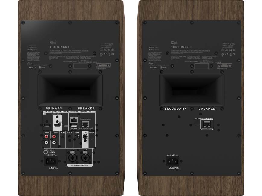 Klipsch The Nines II (Walnut) Powered stereo speakers with Wi-Fi