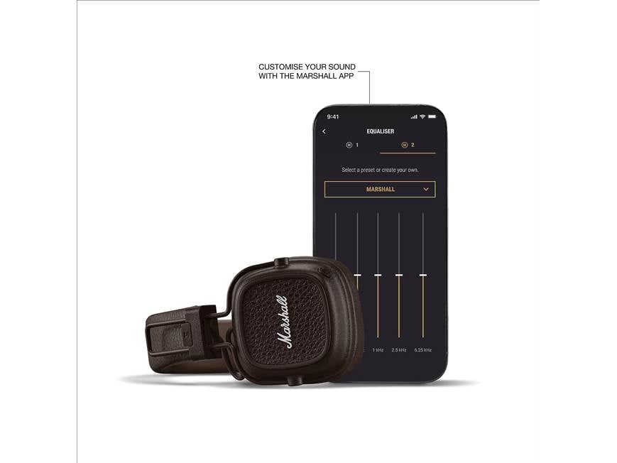 Marshall Major V (Brown) Wireless on-ear Bluetooth® headphones