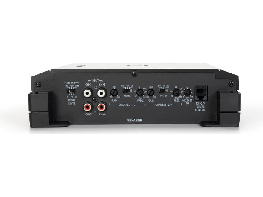 Alpine S2-A36F S-Series 4-channel car amplifier — 60 watts RMS x 4