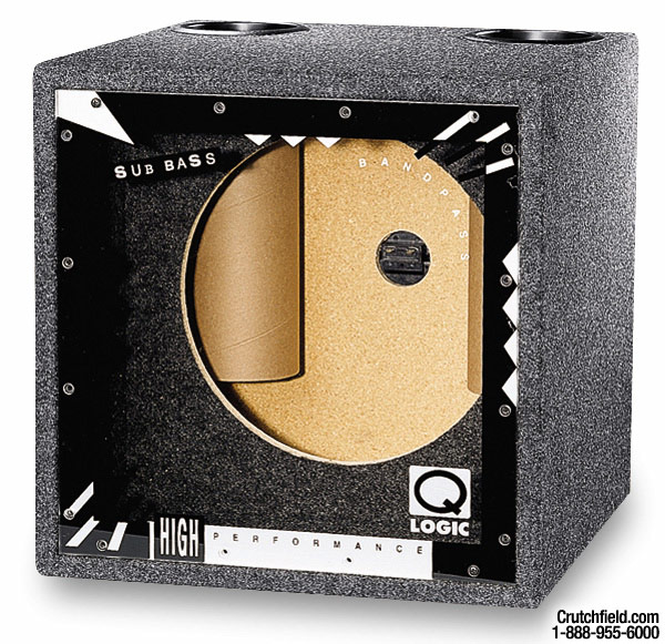 QLogic QB110.2 Single 10inch Bandpass Subwoofer Box at Crutchfield