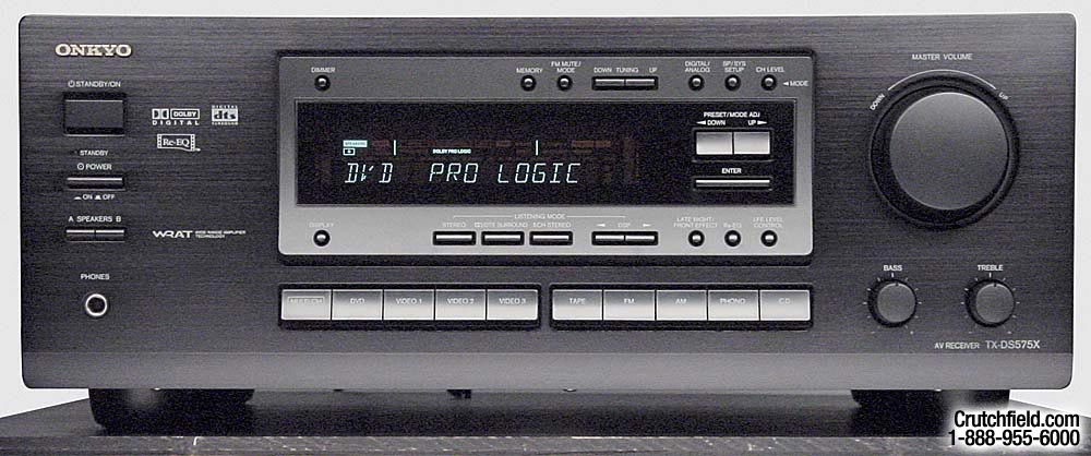 Onkyo TX-DS575X A/V receiver with Dolby Digital and DTS at Crutchfield.com