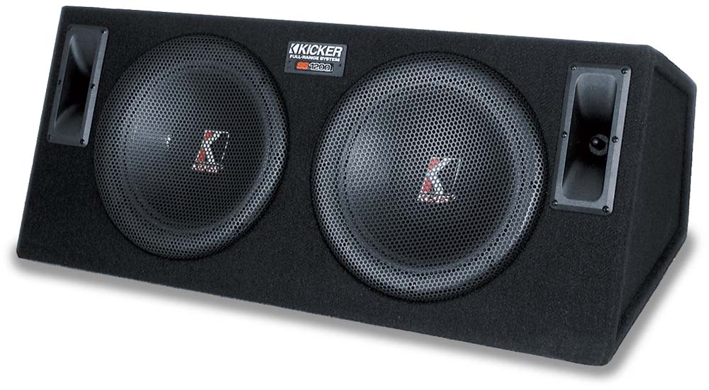 Kicker SS1200 Dual 12" FullRange 2way Hatchback Box Handson