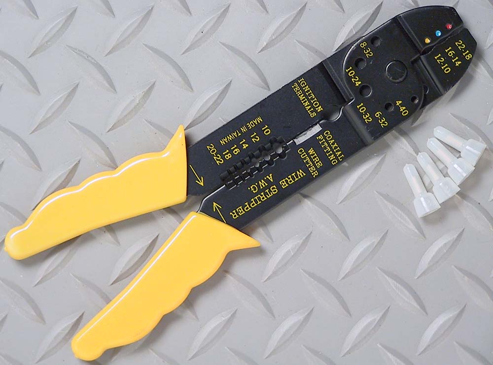 Crimp Tool Set Package contains lightduty crimp tool and 20 crimp caps