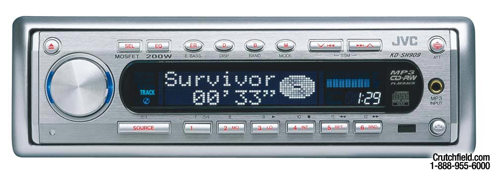 JVC digifine2.2 KD-SH909 CD/MP3 Receiver with CD changer/DVD/VCR controls at Crutchfield