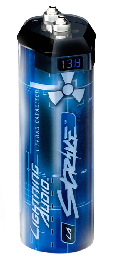 Lightning Audio LSD10-03 Strike 1.0-farad Capacitor w/Digital Display